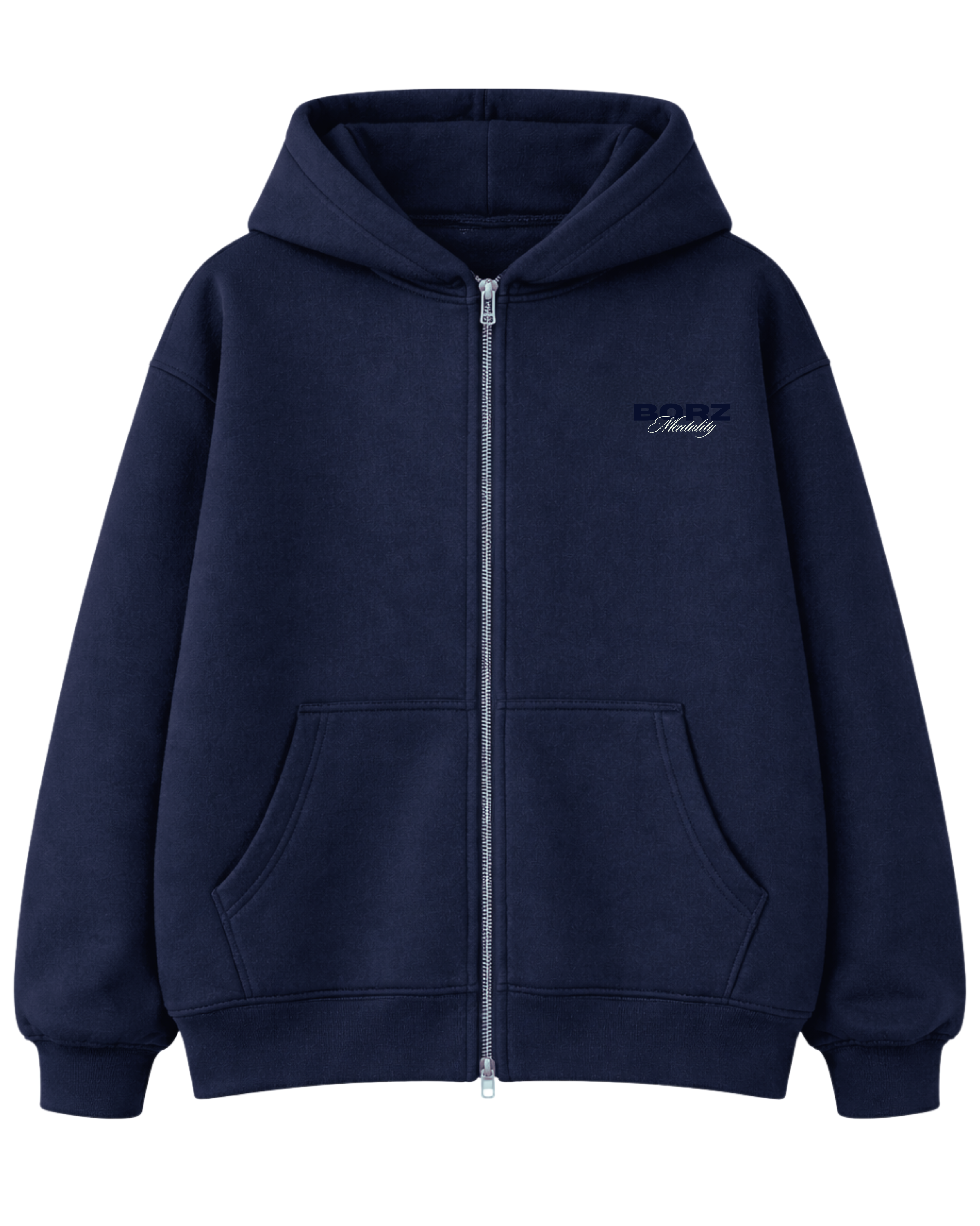 THE BORZ MENTALITY - Zipper jacket navy blue – 𝗕𝗢𝗥𝗭 𝗔𝗧𝗘𝗟𝗜𝗘𝗥