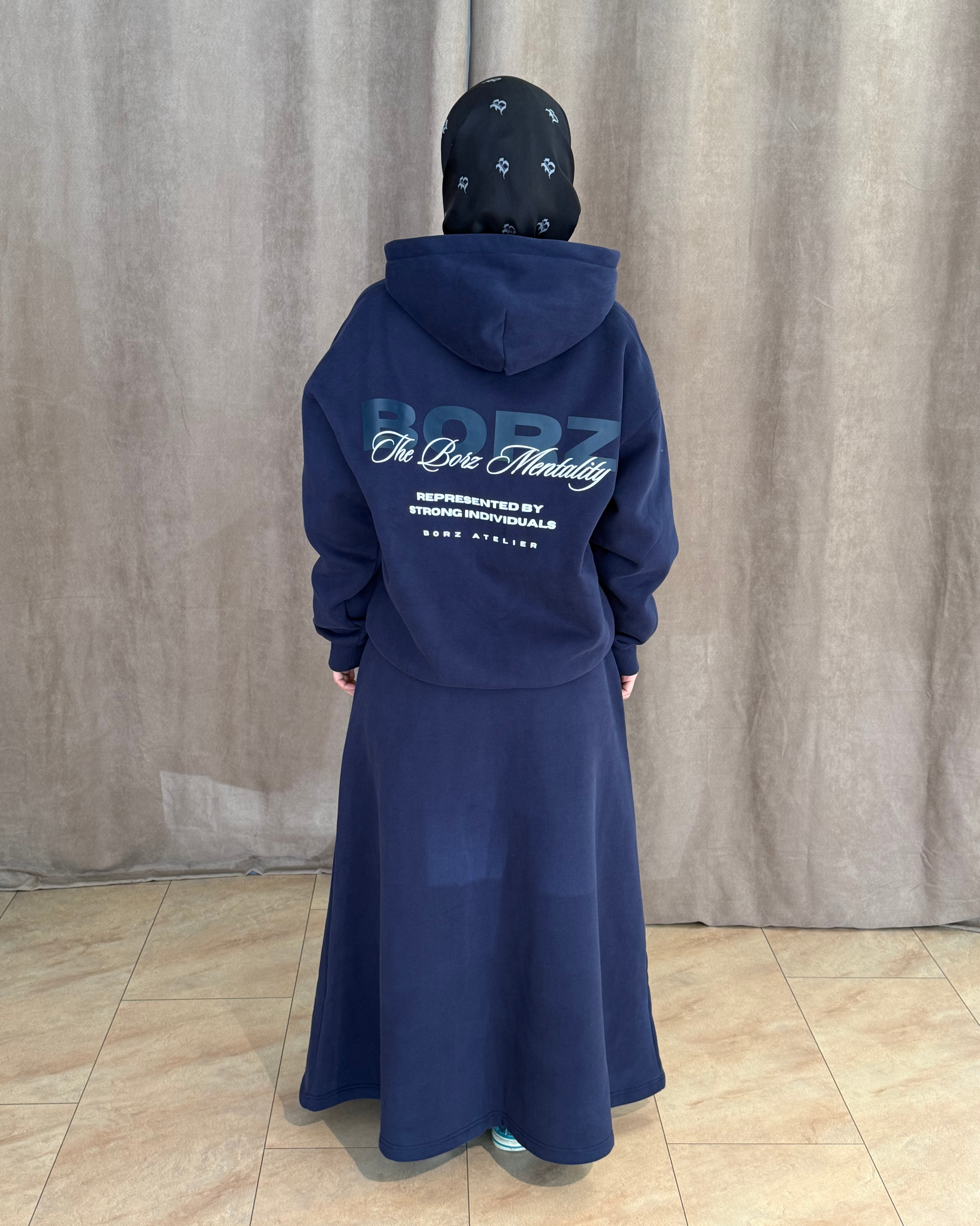 THE BORZ MENTALITY - skirt navy blue