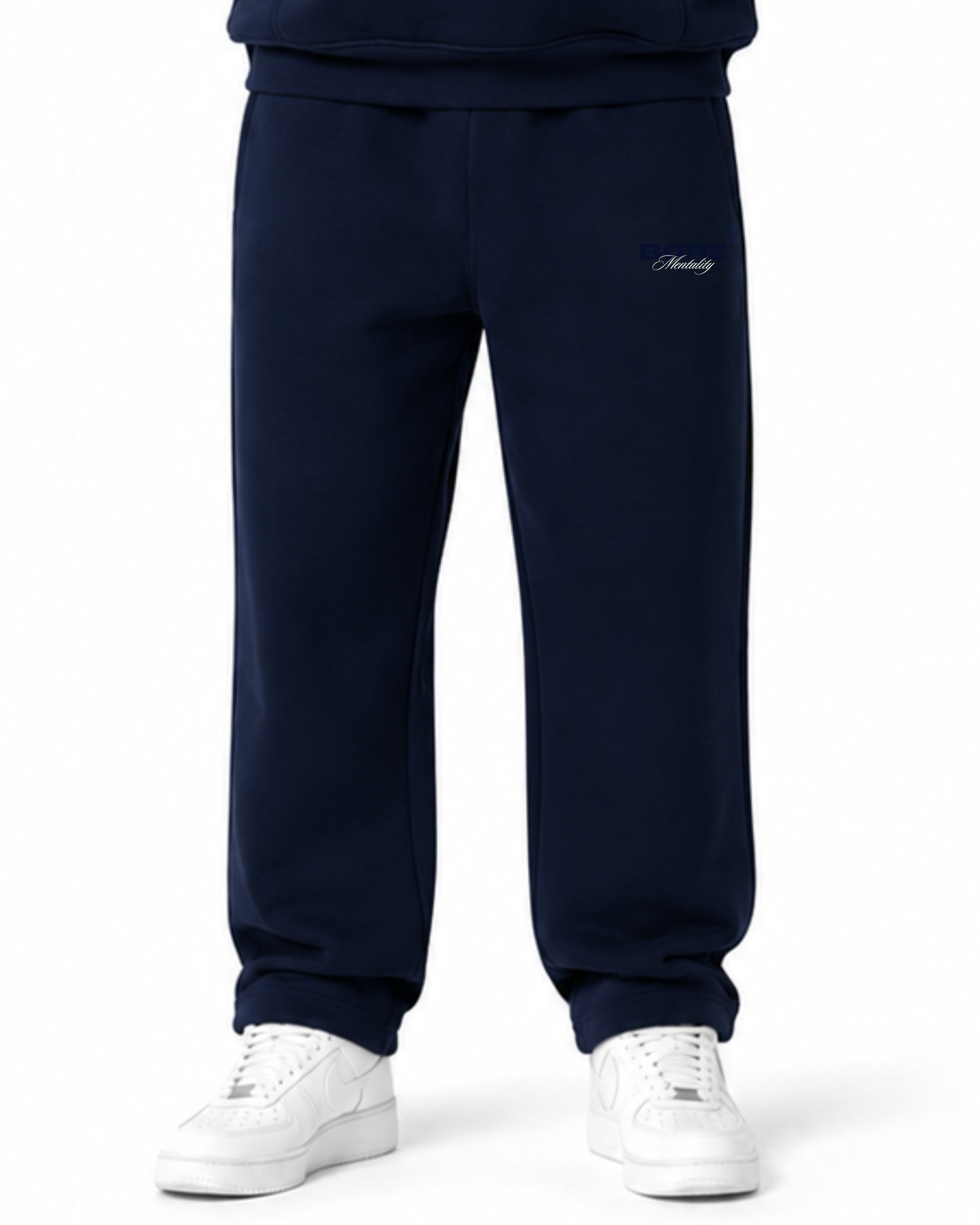 THE BORZ MENTALITY - pants navy blue
