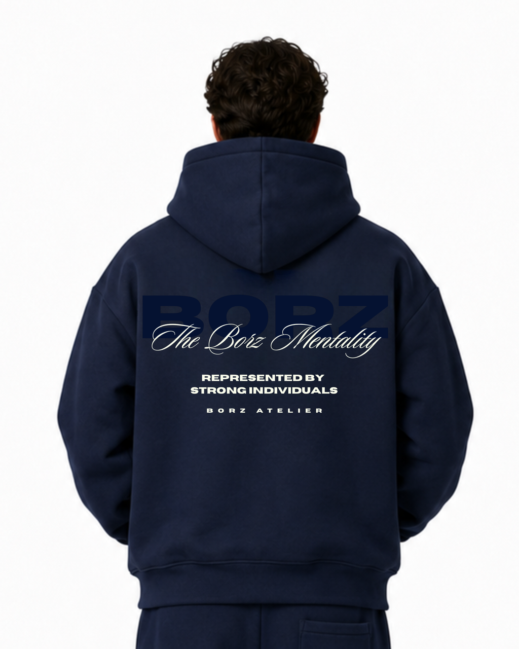 THE BORZ MENTALITY - Hoodie navy blue