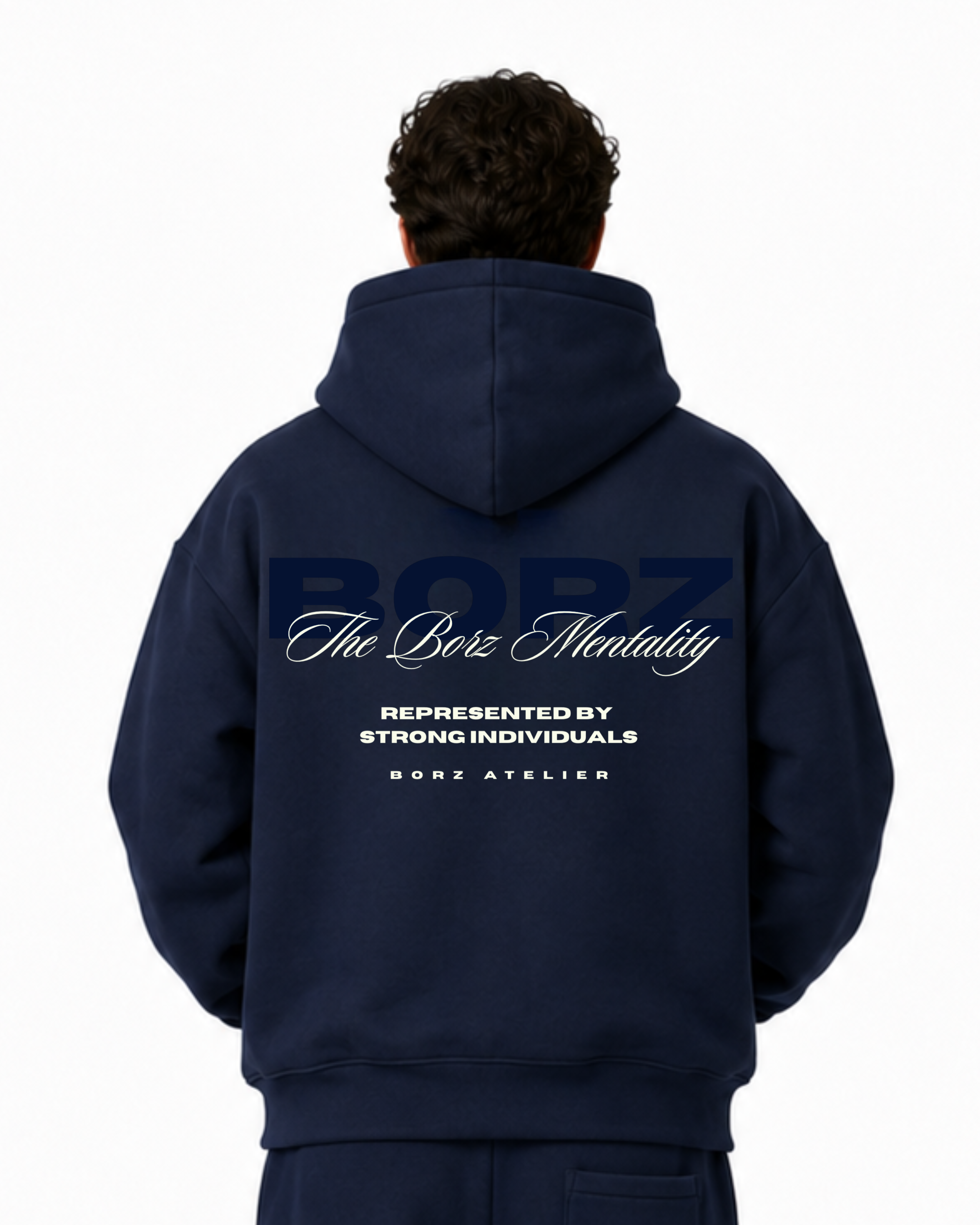 THE BORZ MENTALITY - Hoodie navy blue