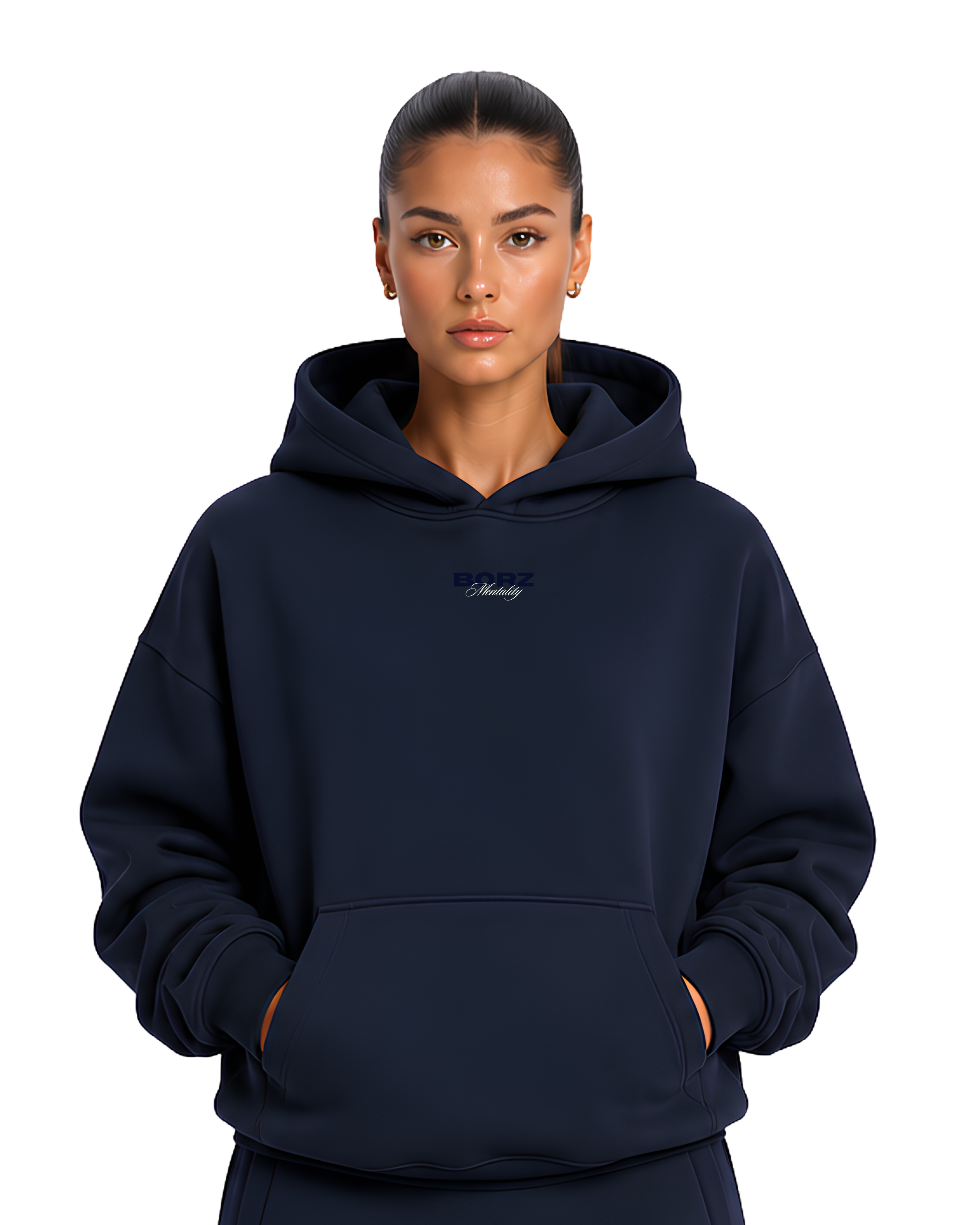 THE BORZ MENTALITY - Hoodie navy blue