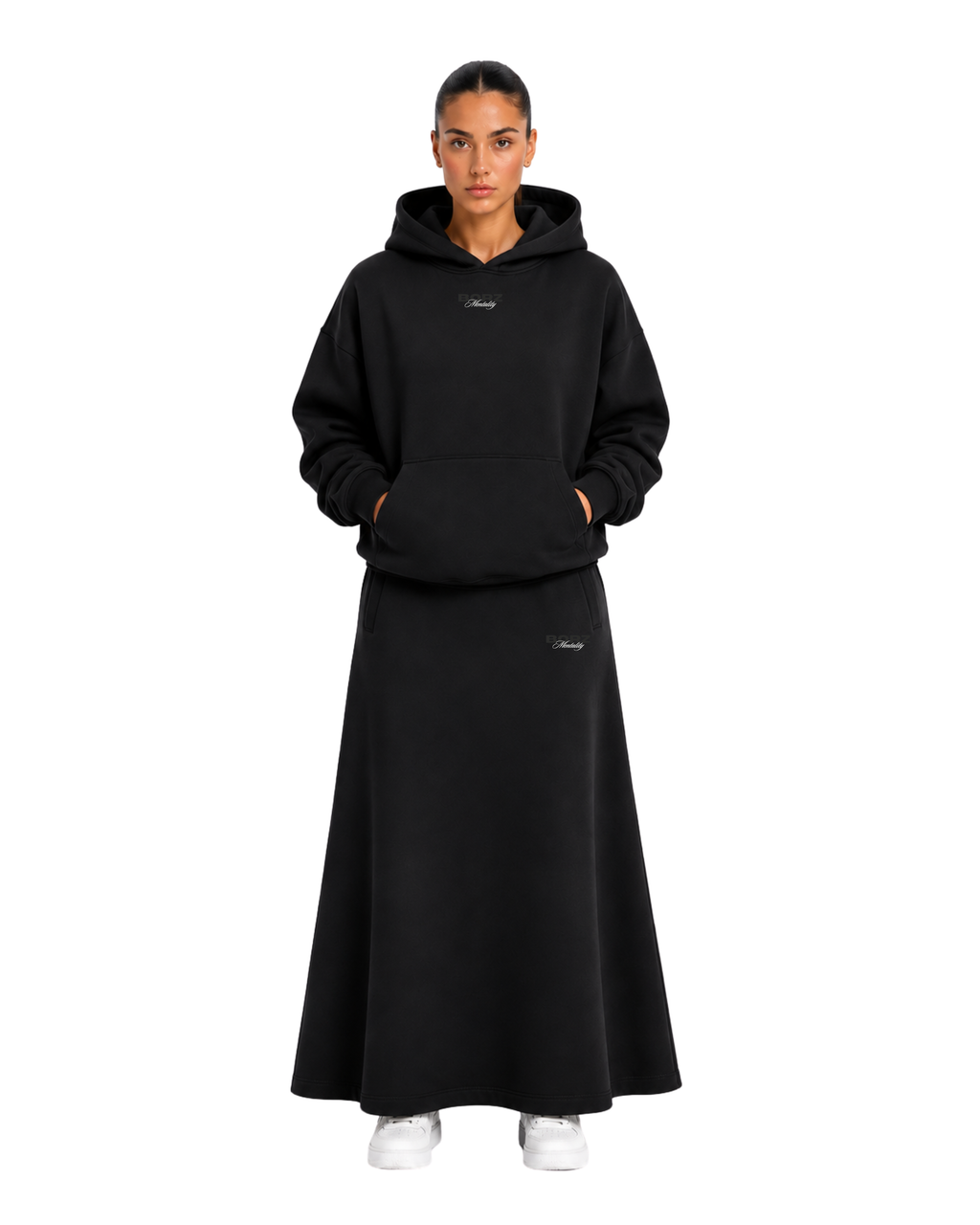 The Borz Mentality Tracksuit (skirt) - black