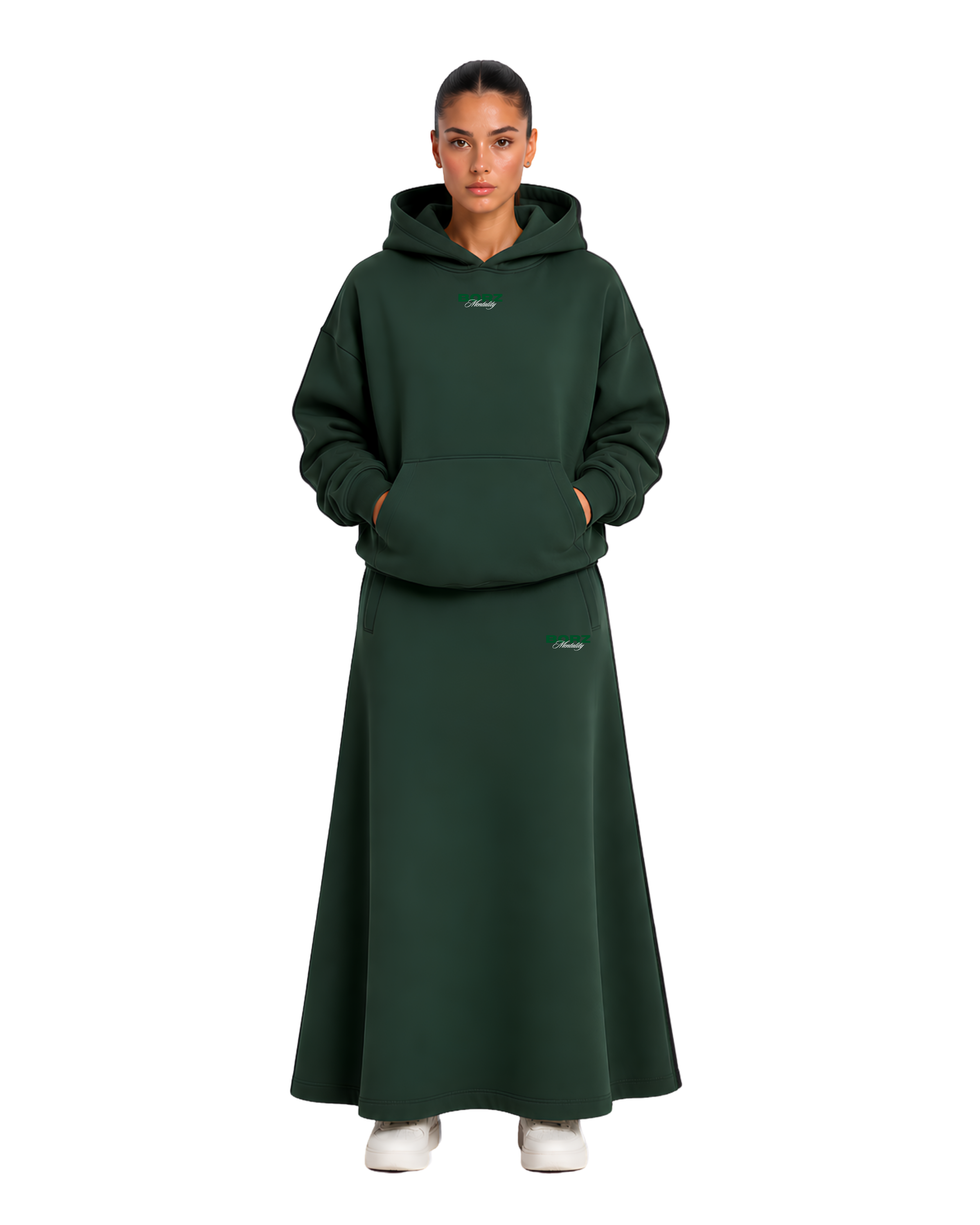The Borz Mentality Tracksuit (skirt) - green
