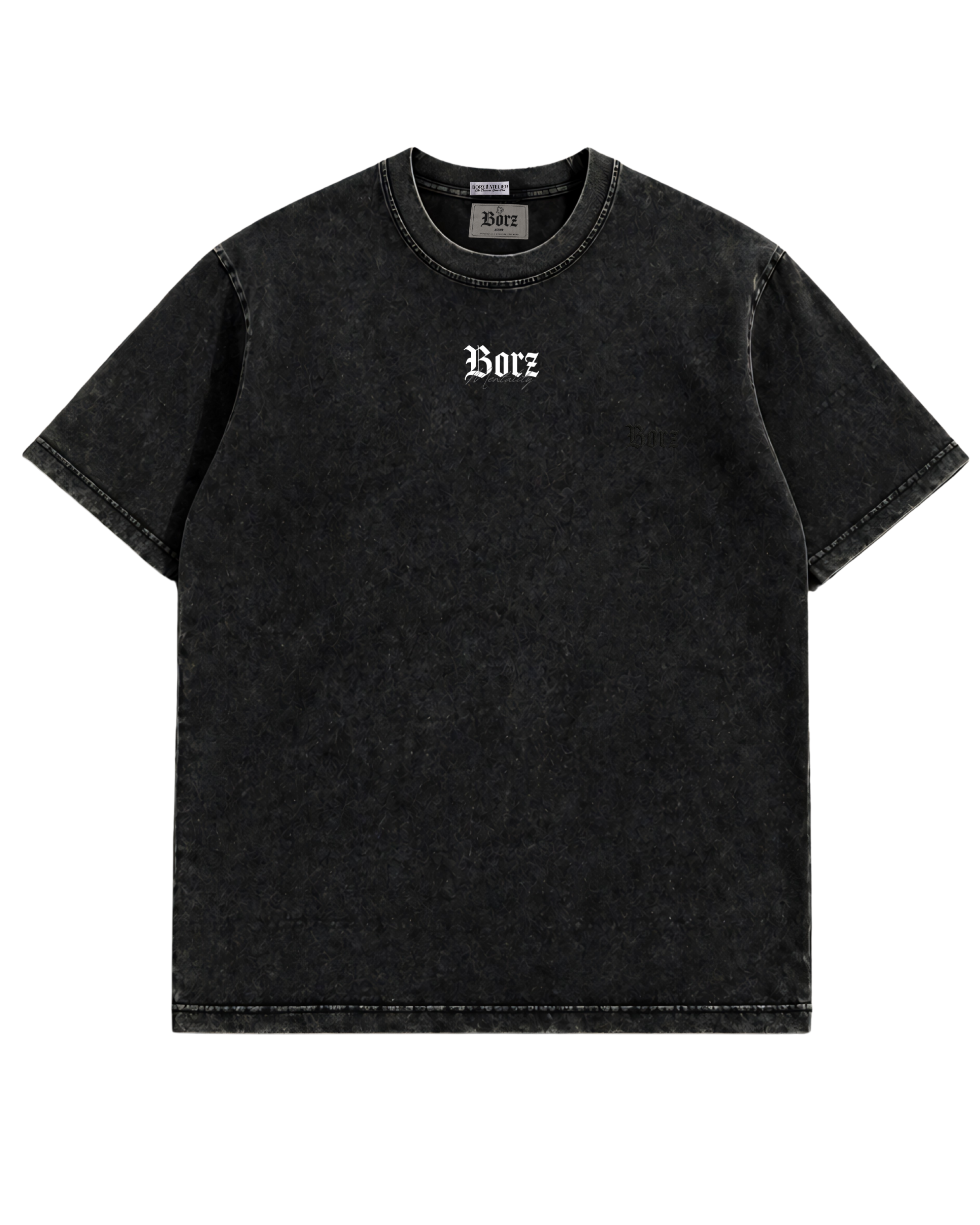 PRE-ORDER: The Borz Mentality - washed long T-shirt - oversized