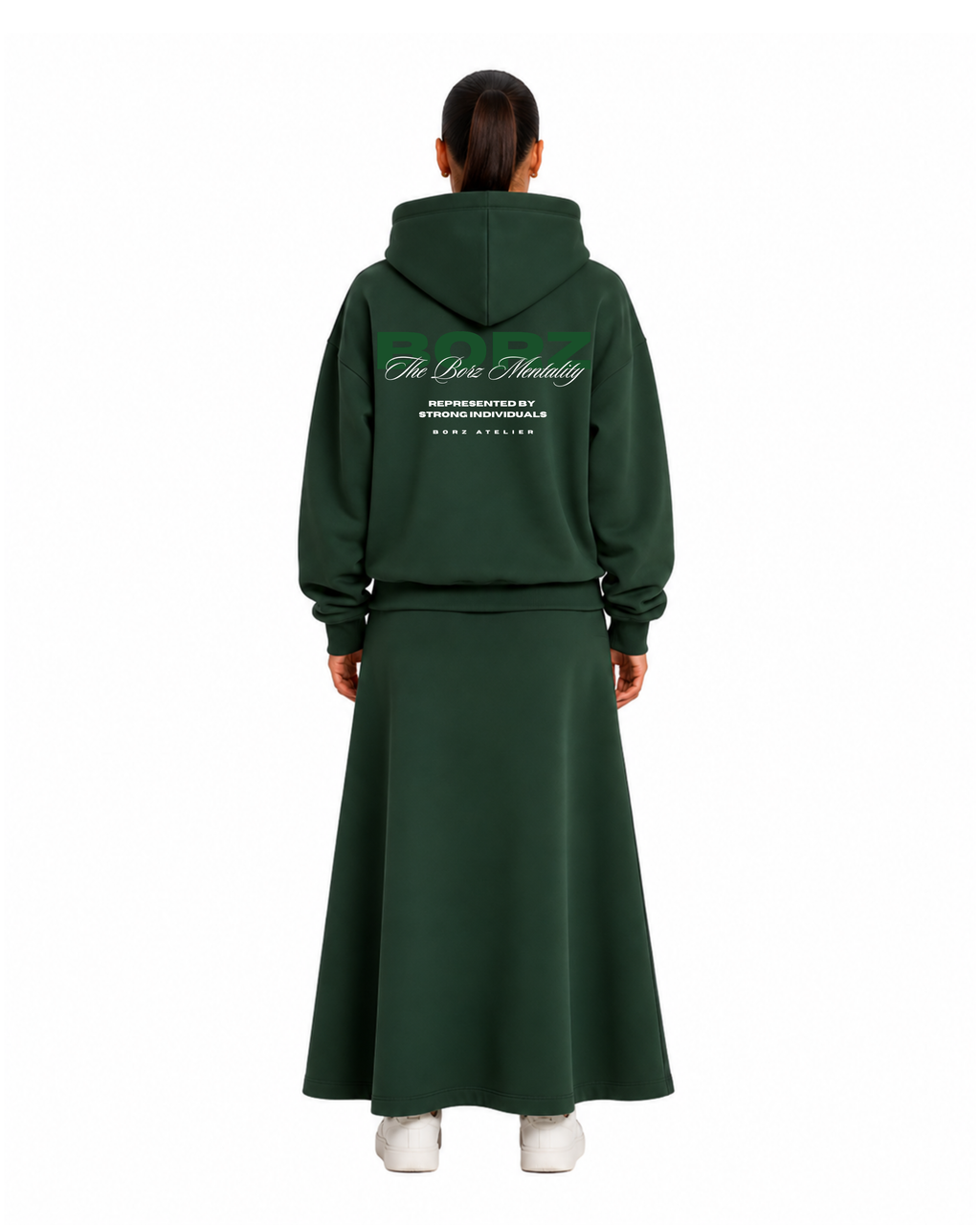 The Borz Mentality Tracksuit (skirt) - green