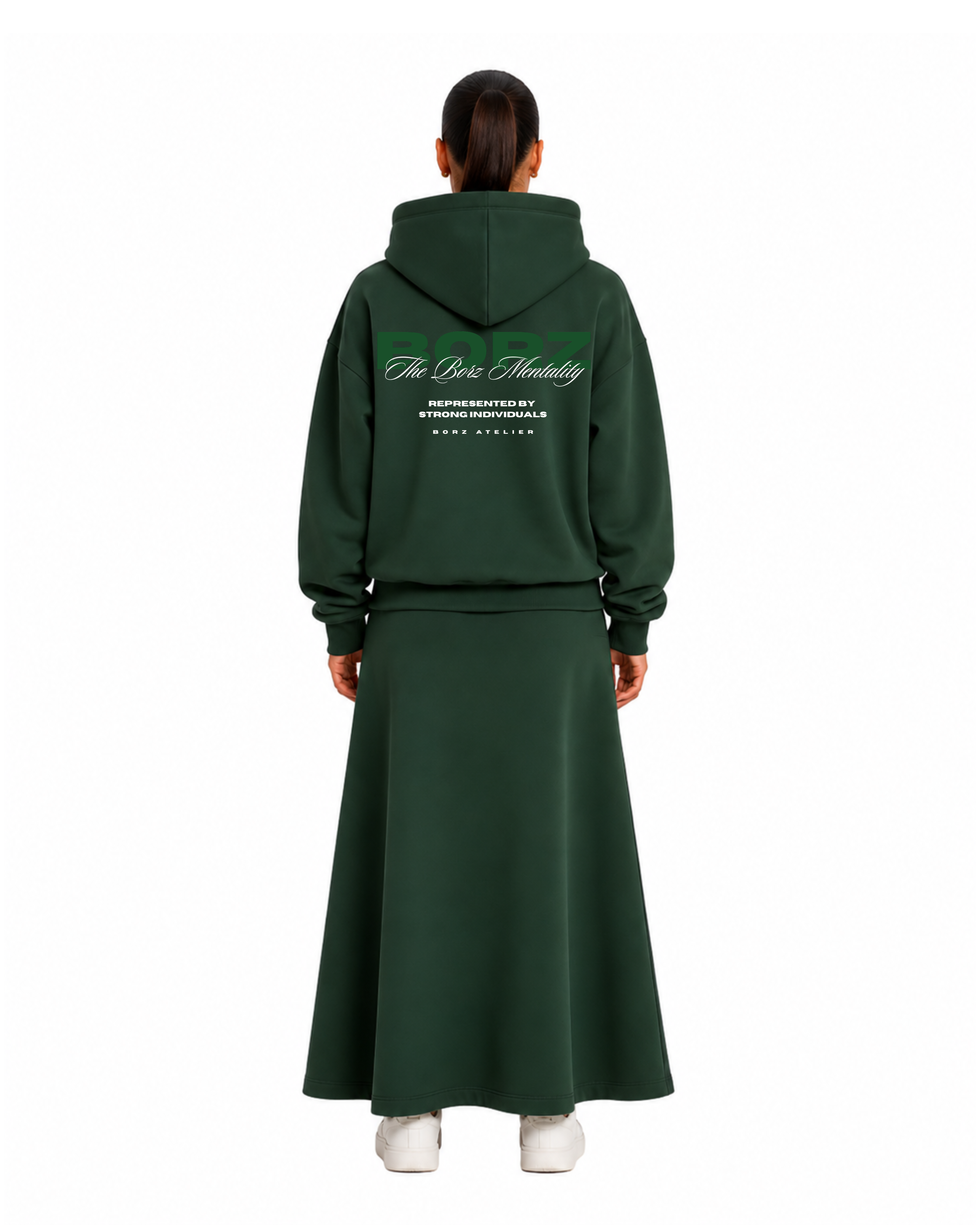 The Borz Mentality Tracksuit (skirt) - green
