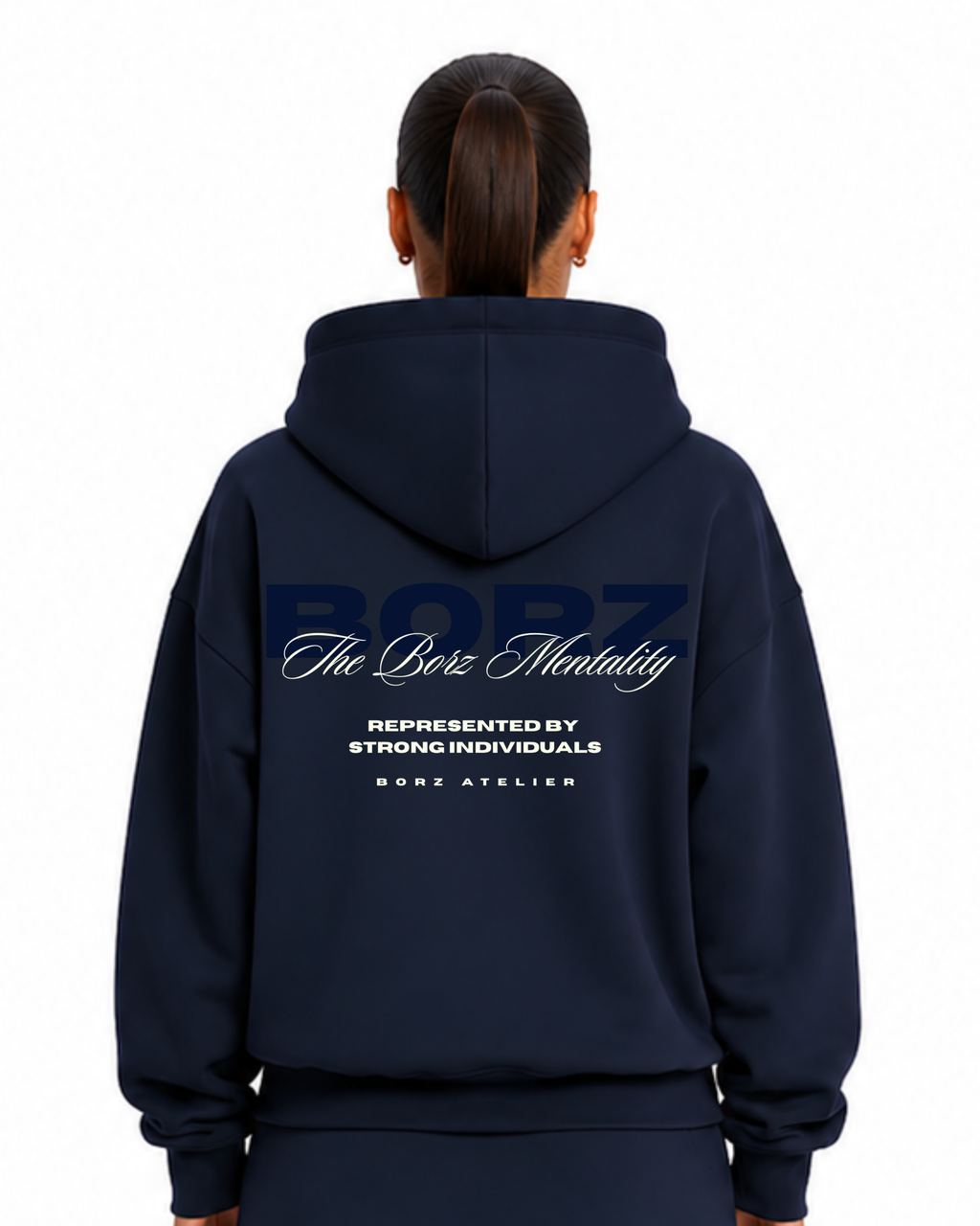 THE BORZ MENTALITY - Hoodie navy blue