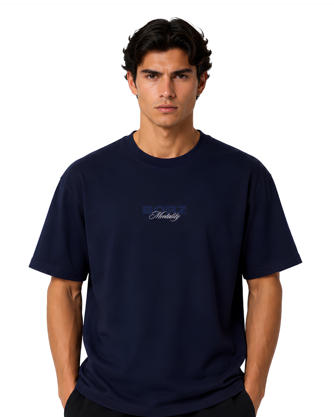 THE BORZ MENTALITY - T-shirt navy blue – 𝗕𝗢𝗥𝗭 𝗔𝗧𝗘𝗟𝗜𝗘𝗥