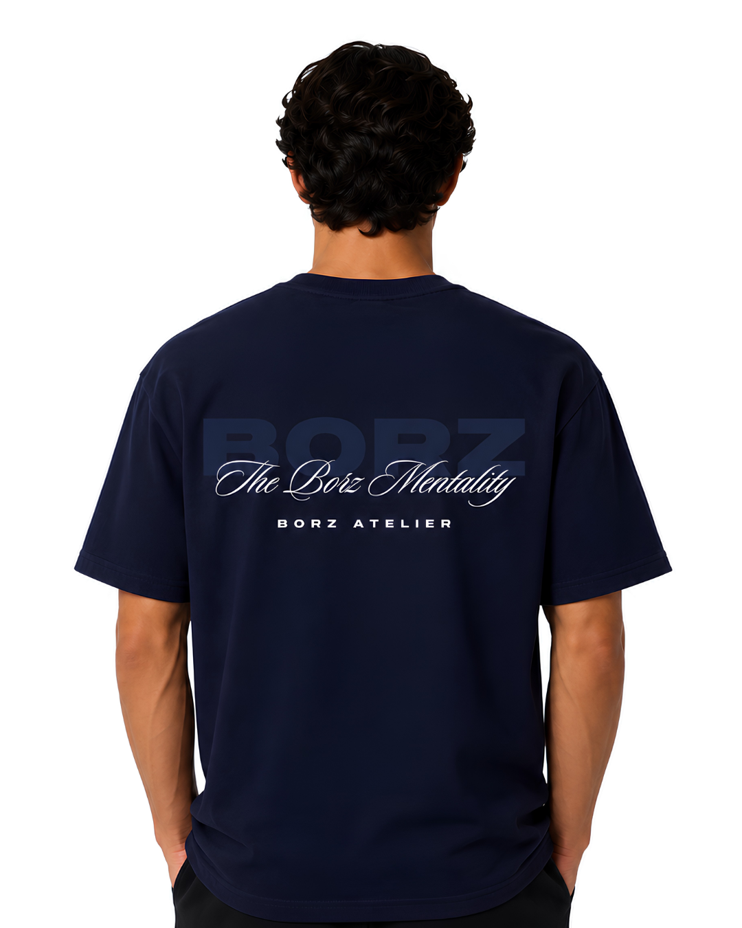 THE BORZ MENTALITY - T-shirt  navy blue