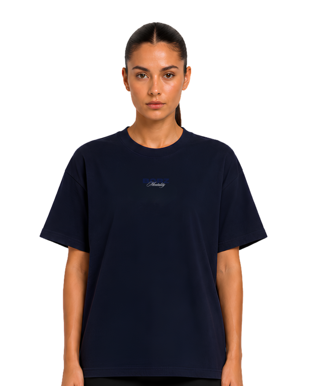 THE BORZ MENTALITY - T-shirt  navy blue