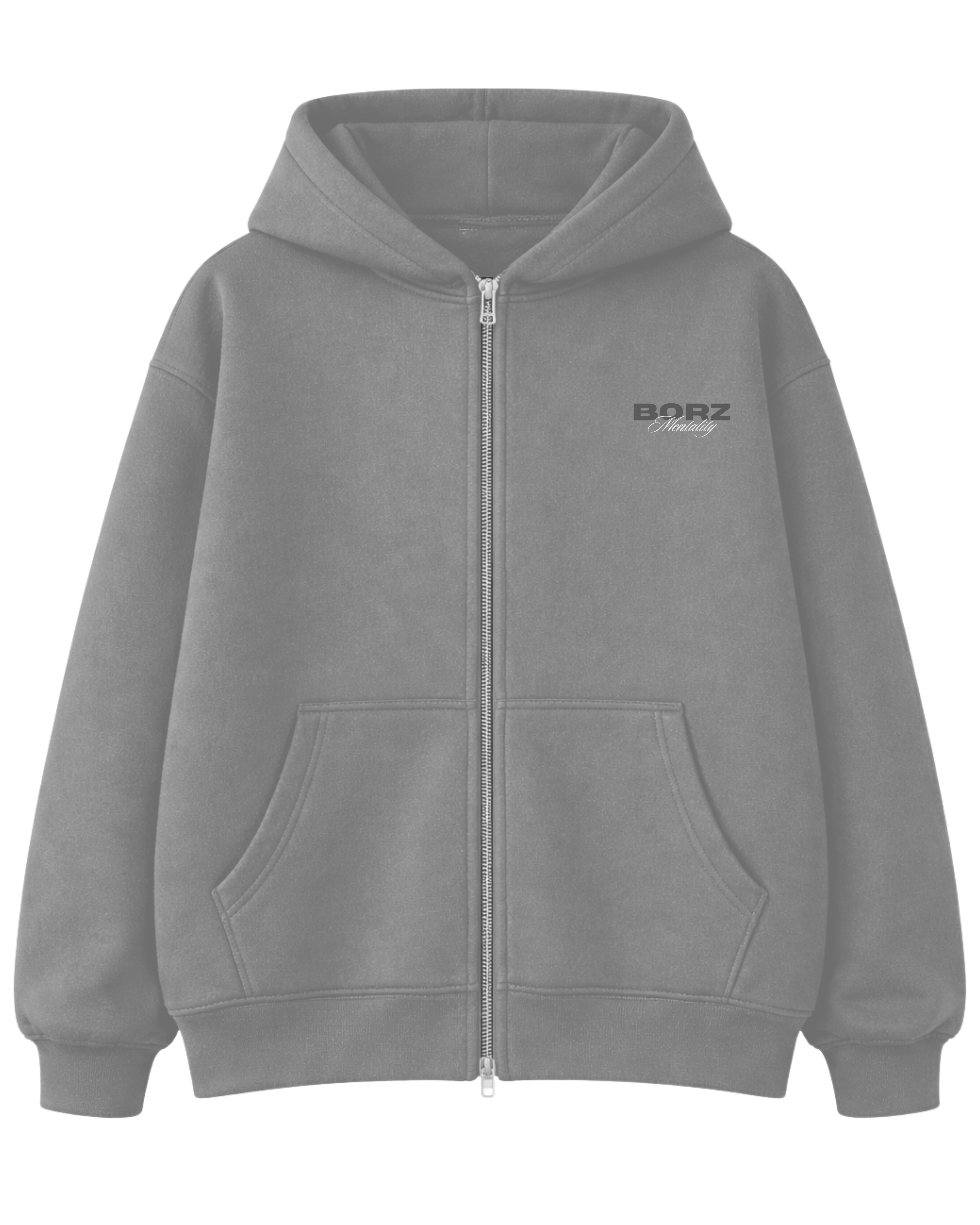 THE BORZ MENTALITY - Zipper jacket gray - pre-order