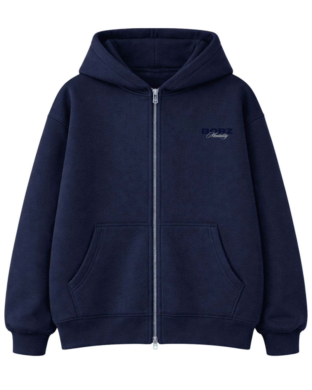 THE BORZ MENTALITY - Hoodie navy blue – 𝗕𝗢𝗥𝗭 𝗔𝗧𝗘𝗟𝗜𝗘𝗥