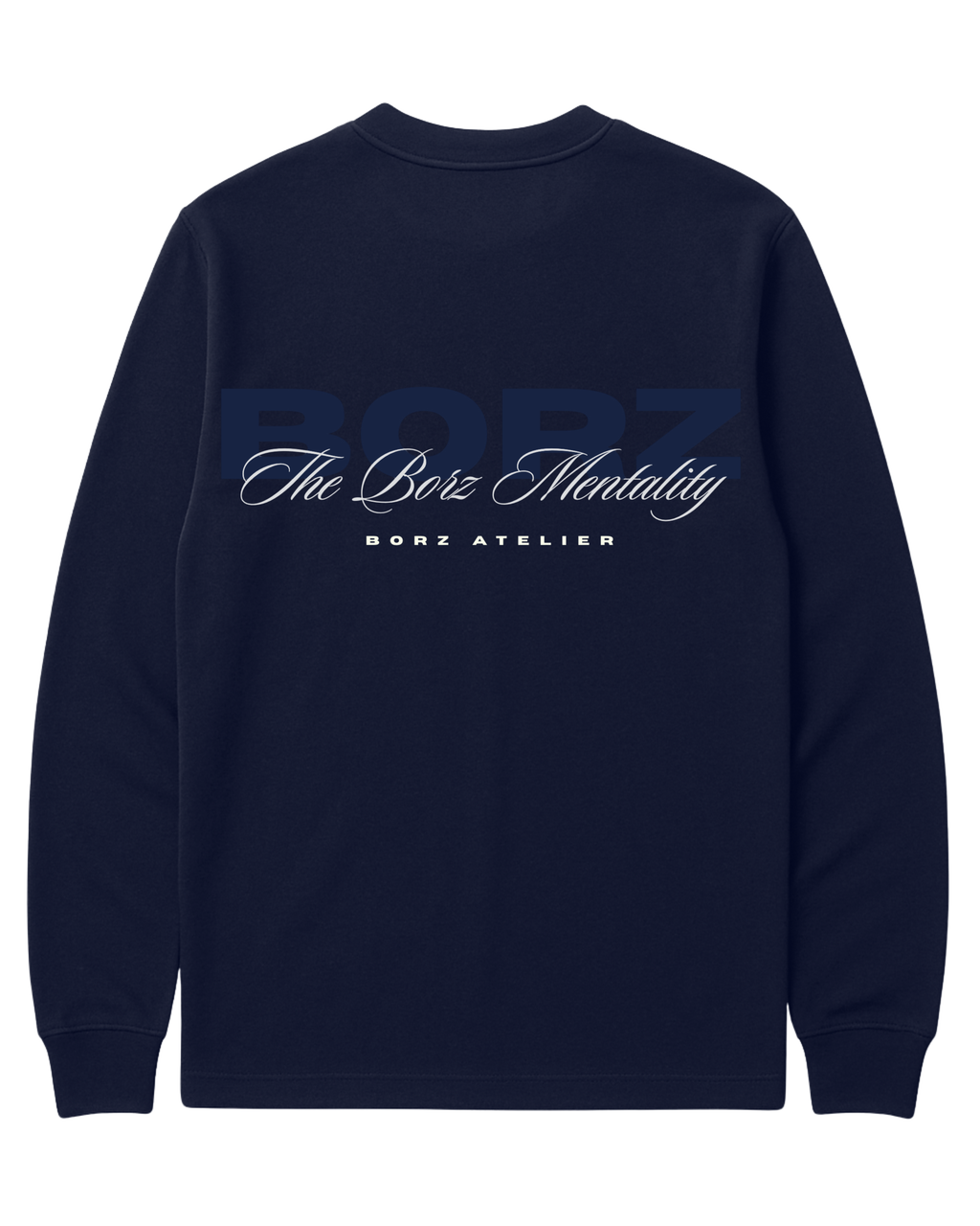 THE BORZ MENTALITY - Long Sleeve navy blue