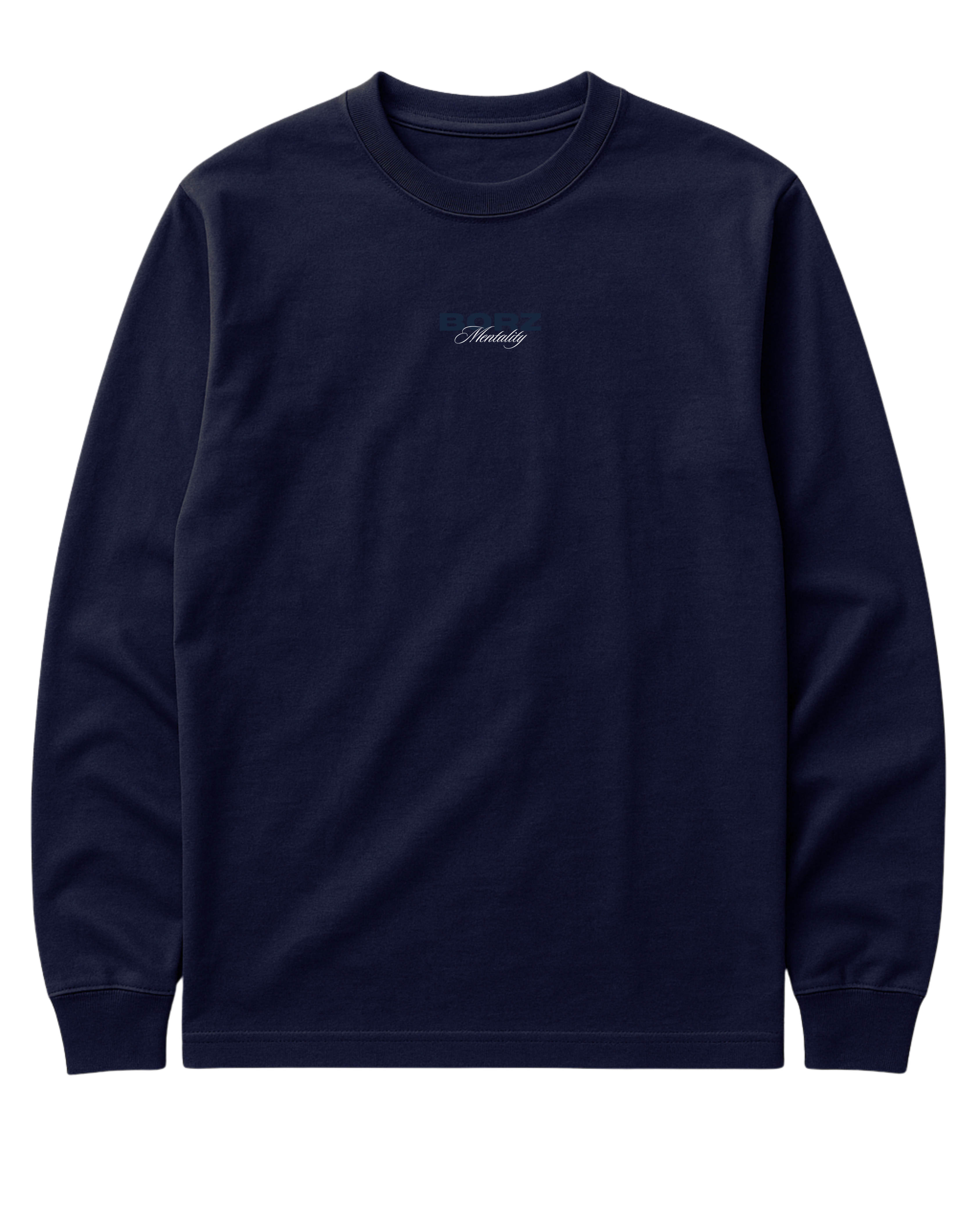 THE BORZ MENTALITY - Long Sleeve navy blue