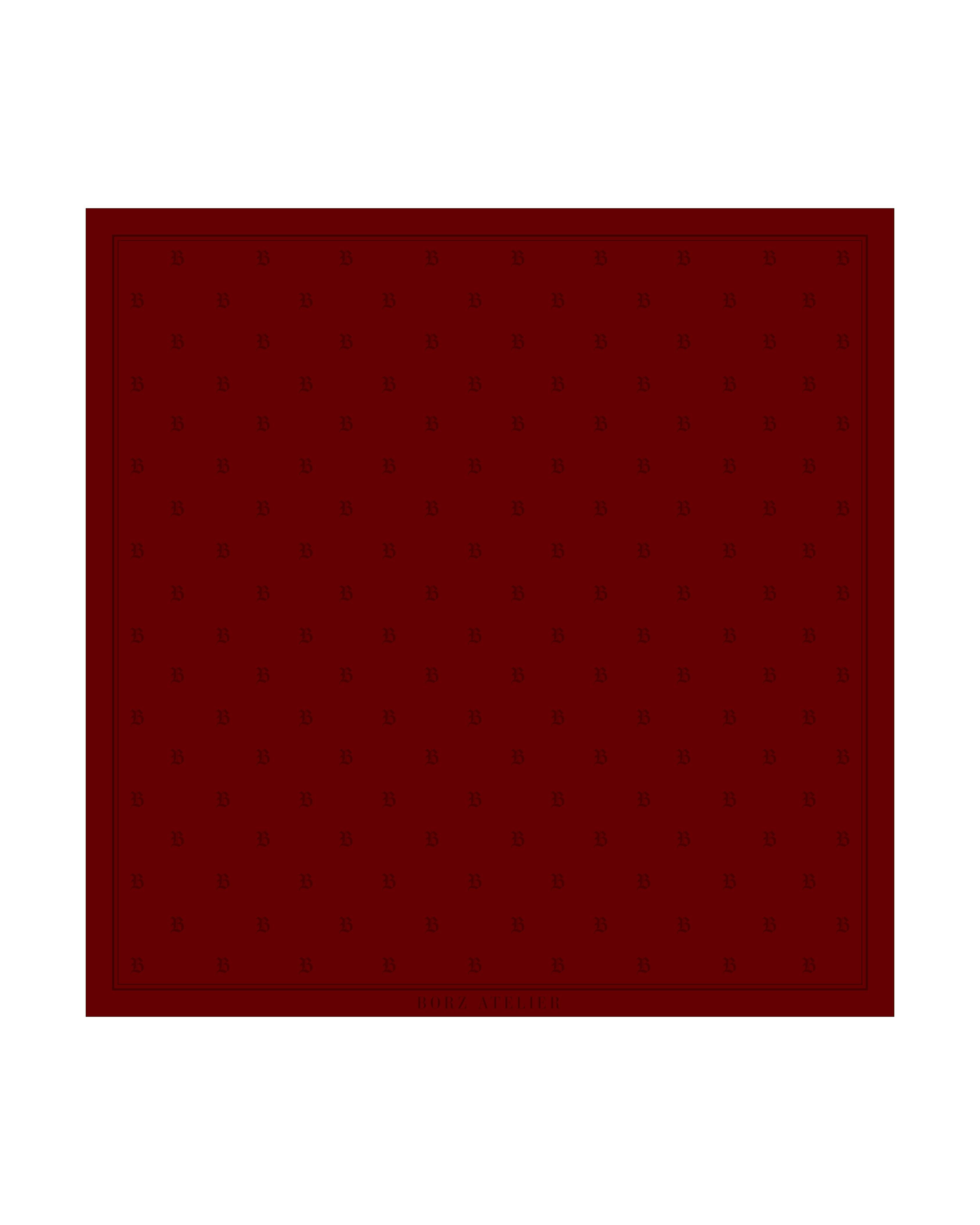 SILK SCARF red 112x112cm - hand stiched - pre-order