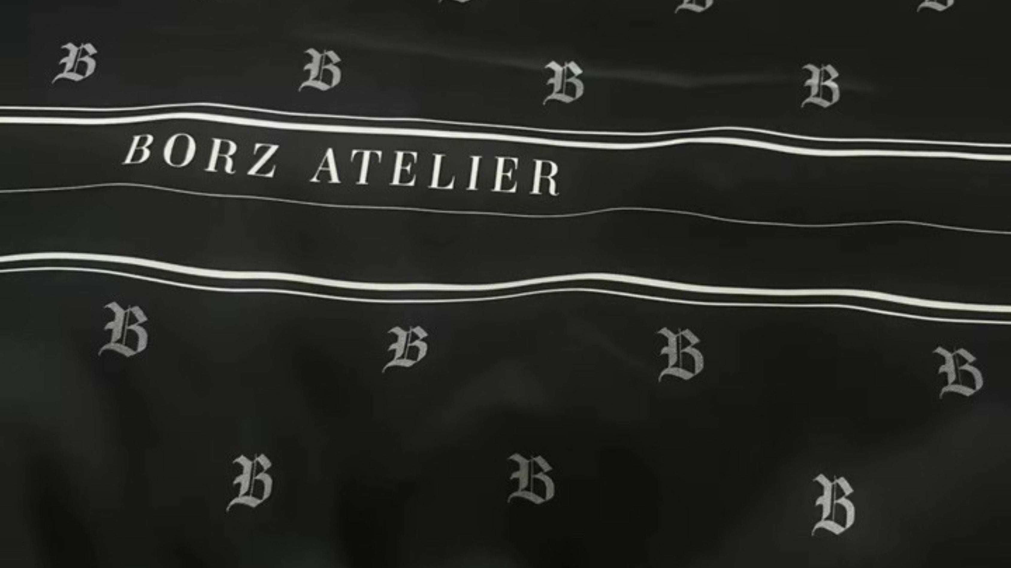 SILK SCARF black 112x112cm - hand stiched - pre-order