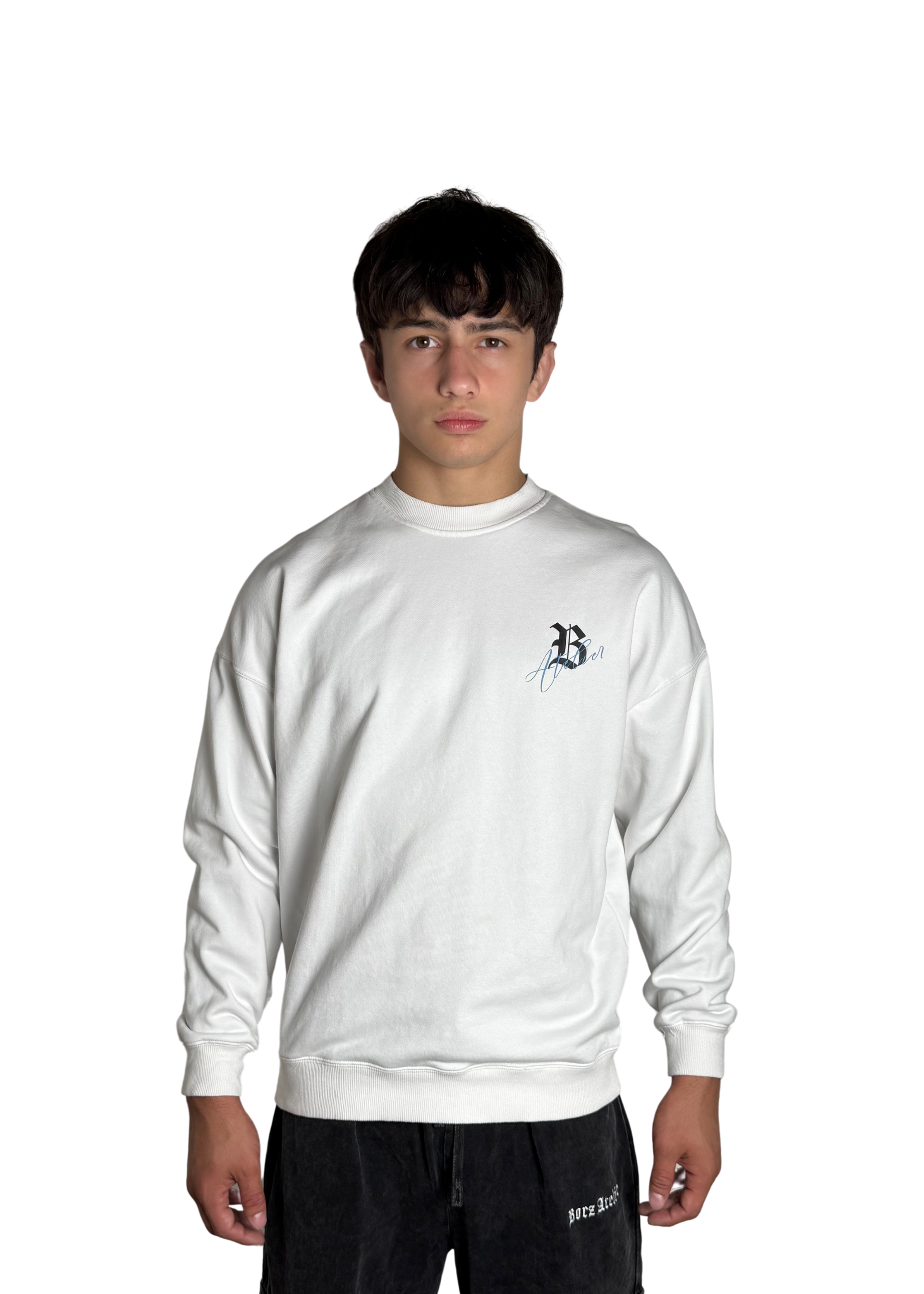 Pure Flow - white Sweatshirt - 400 gsm - 100% French Terry