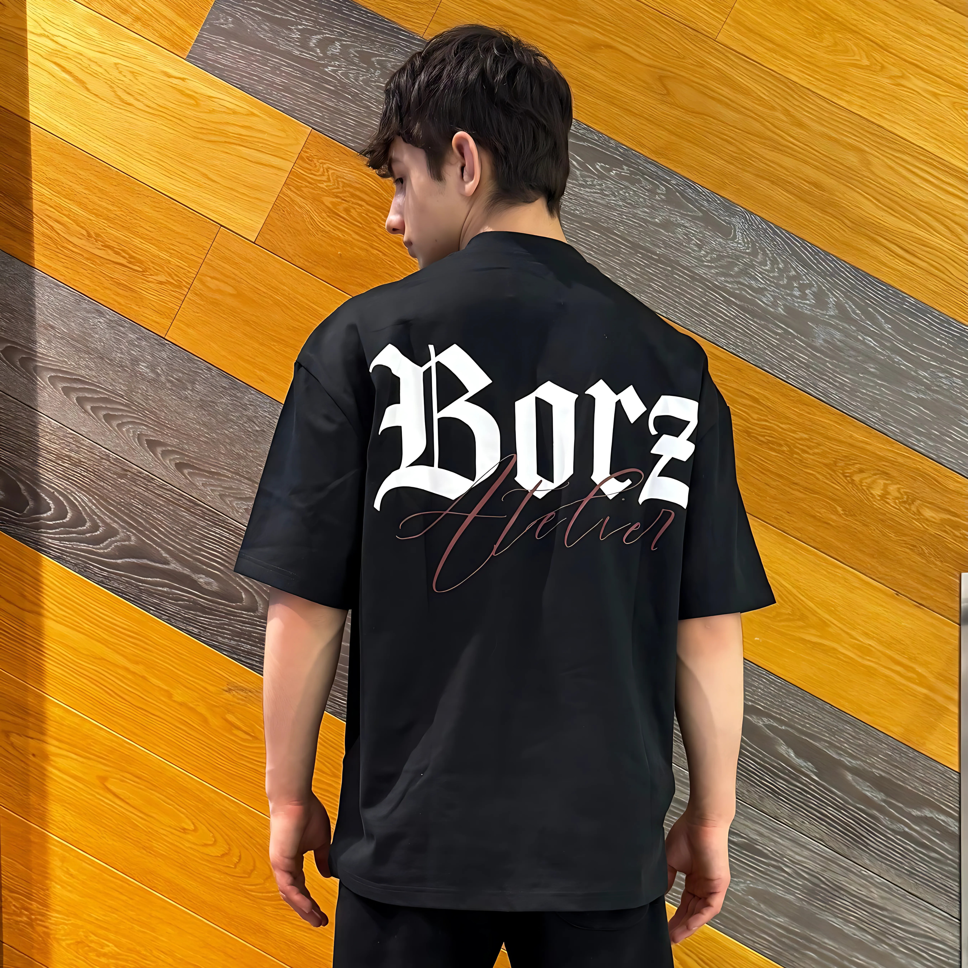 Noir Flow - black T-shirt - 305 gsm - 100% Cotton
