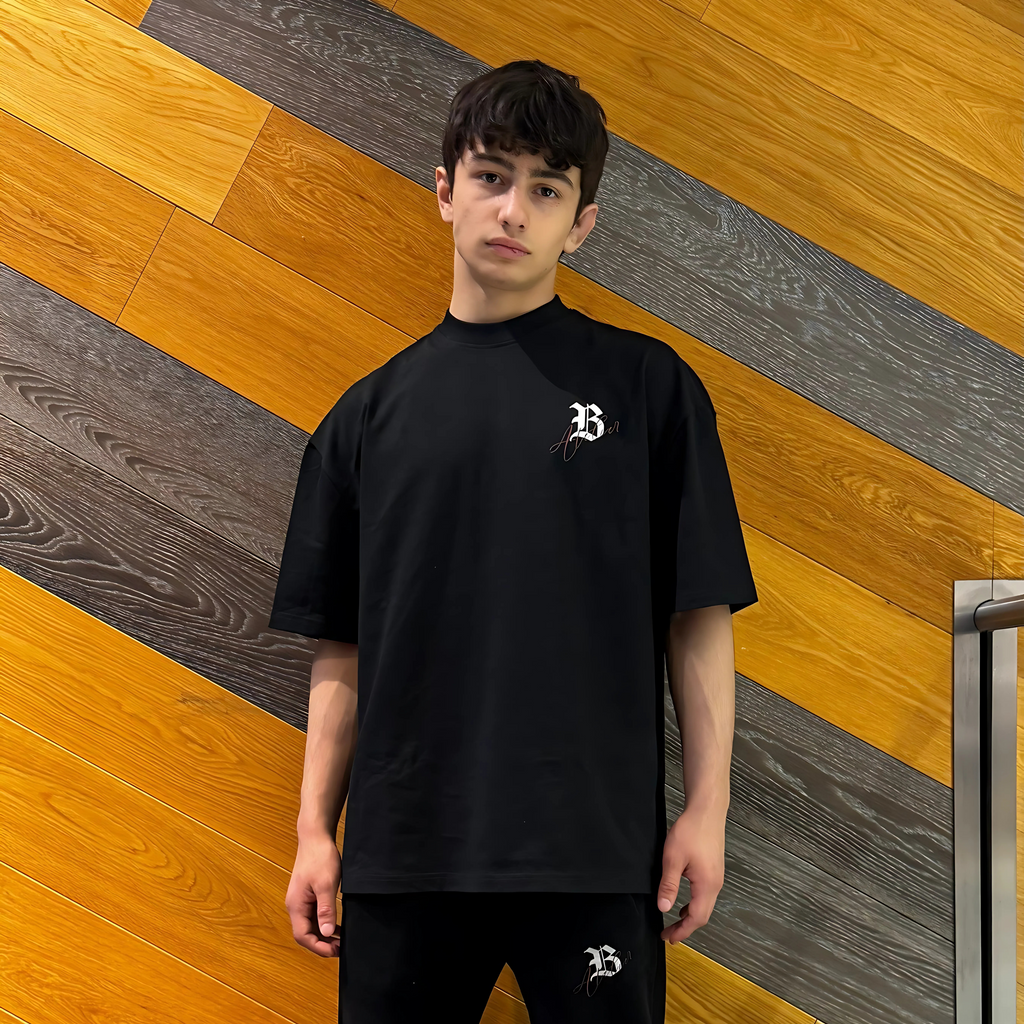 Noir Flow - black T-shirt - 305 gsm - 100% Cotton