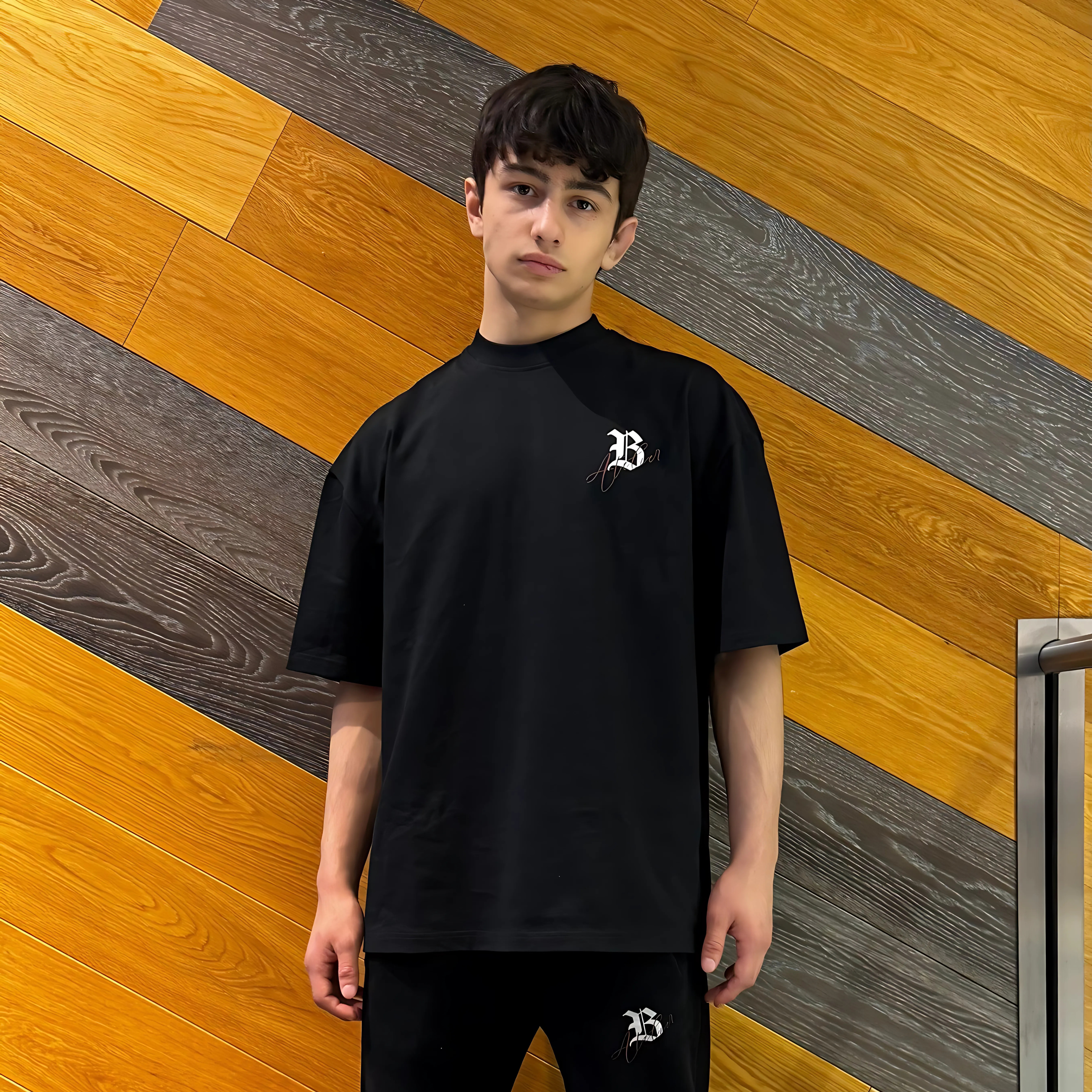 Noir Flow - black T-shirt - 305 gsm - 100% Cotton