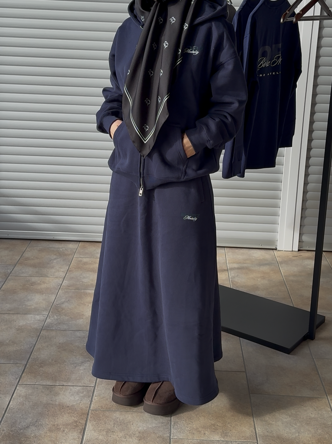 THE BORZ MENTALITY - skirt navy blue