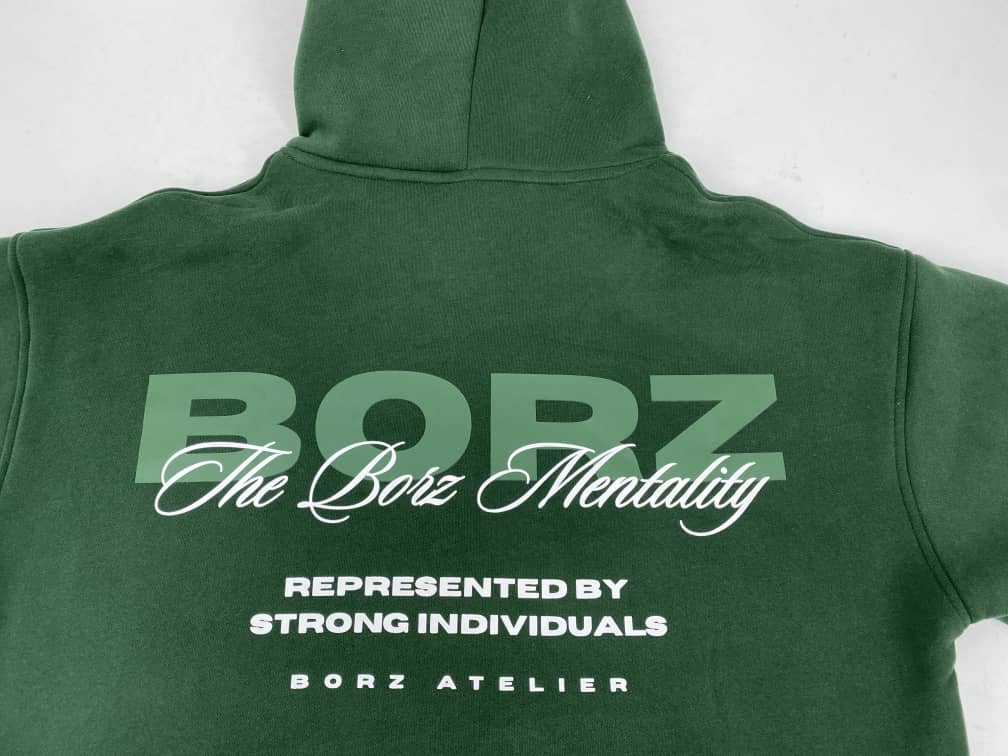 THE BORZ MENTALITY - Hoodie green - pre-order